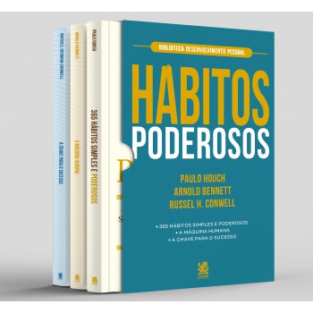 Biblioteca Desenvolvimento Pessoal - Hábitos Poderosos | Box Com 3 Livros