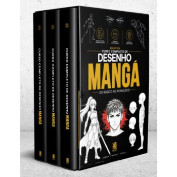 Curso Completo De Desenho Mangá | Box Com 3 Livros