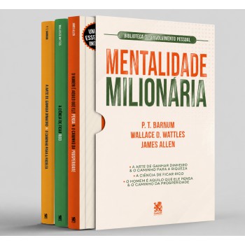 Biblioteca Desenvolvimento Pessoal Mentalidade Milionária - Box Com 3 Livros