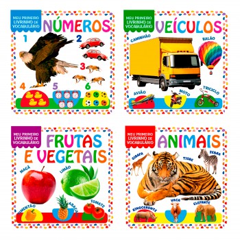 Coleção Meu Primeiro Livrinho De Vocabulário - Kit Com 4 Livrinhos