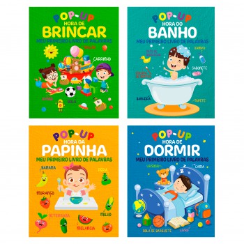 Coleção Meu Primeiro Livro Pop-up - Kit Com 4 Livros