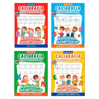 Coleção Caligrafia E Atividades De Reforço - Kit Com 4 Cartilhas