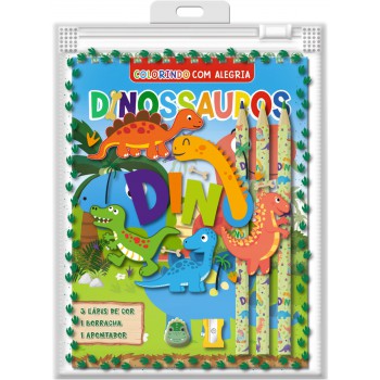 Dinossauros Colorindo Com Alegria