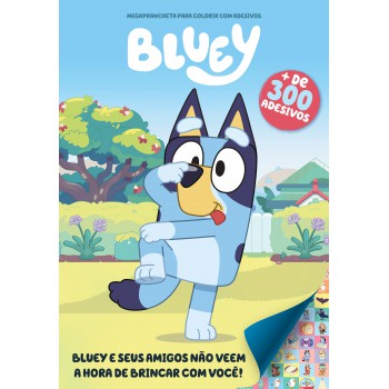 Bluey Megaprancheta Para Colorir Com Adesivos