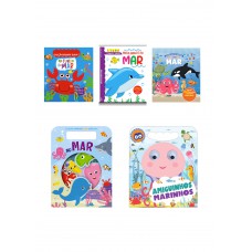 Coleção Infantil Bichinhos Do Mar - Kit Com 5 Livrinhos