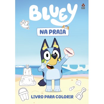 Bluey Na Praia Livro Para Colorir