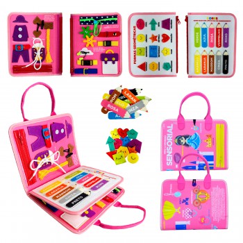 Livro Educativo Montessori: Meu Livrinho Sensorial Maleta Educativa - Princesas