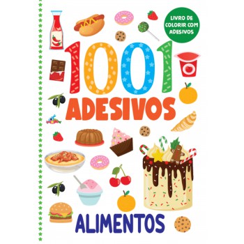 Livro De Colorir Com Adesivos - 1001 Adesivos - Alimentos