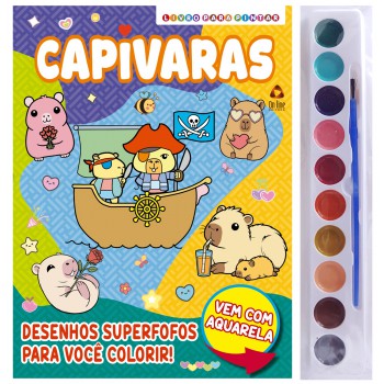 Capivaras Livro Para Pintar Com Aquarela