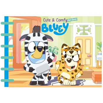 Bluey Cute & Comfy Super Special - Livro De Colorir Infantil - Encadernação Em Disco