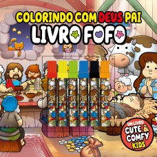 Colorindo Com Deus Pai - Cute & Comfy Kids - Livro Ofo