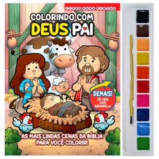 Colorindo Com Deus Pai Livro Para Pintar Com Aquarela