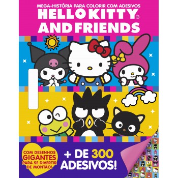 Hello Kitty Megaprancheta Para Colorir Com Adesivos