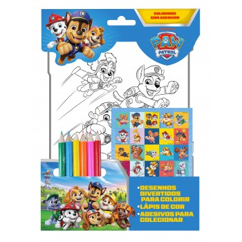 Patrulha Canina Colorindo Com Adesivos