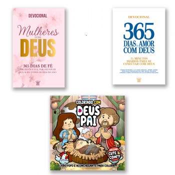 Combo Devocional - Kit Com 2 Livros Devocionais + Livro De Colorir Ofo