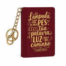 Bíblia Sagrada - Lâmpada Para Os Meus Pés - Livro Com Chaveiro - Capa Dura - Book Charm