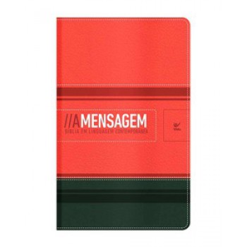 Bíblia A Mensagem - Capa Luxo - Laranja E Verde