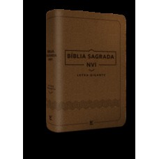 Bíblia Nvi Letra Gigante - Luxo Marrom