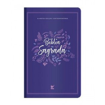 Biblia Aec - Letra Gigante - Roxo Folhas