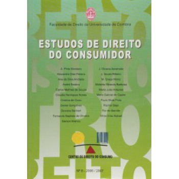 Estudos De Direito Do Consumidor: 2006/2007