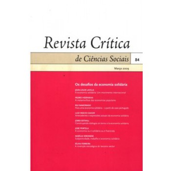 Revista Crítica De Ciências Sociais: Março 2009