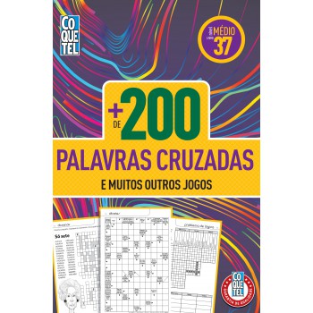 Livro Coquetel + 200 Palavras Cruzadas Nível Médio Ed 37