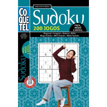Livro Coquetel Sudoku 227: ácil, Médio E Difícil