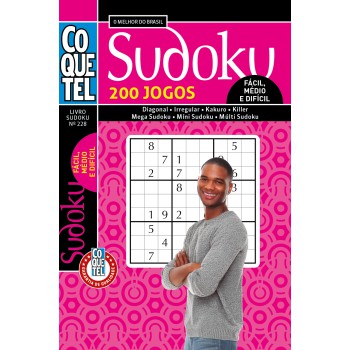 Livro Coquetel Sudoku 228: ácil, Médio E Difícil