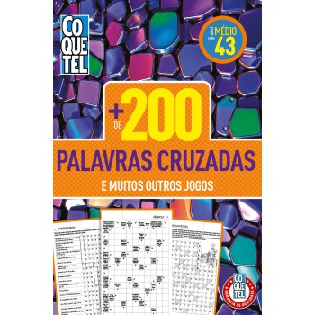 Livro Coquetel + 200 Palavras-cruzadas 43: Nível Médio
