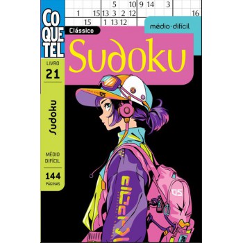 Livro Coquetel Sudoku 21: Níveis Médio E Difícil