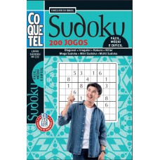 Livro Coquetel Sudoku 233 | 200 Jogos: Níveis Fácil, Médio E Difícil