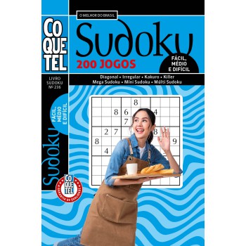 Livro Coquetel Sudoku 236: Níveis Fácil, Médio E Difícil