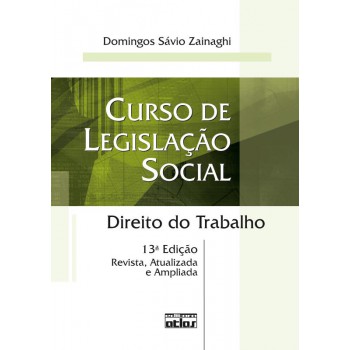 Curso de legislação social: direito do trabalho