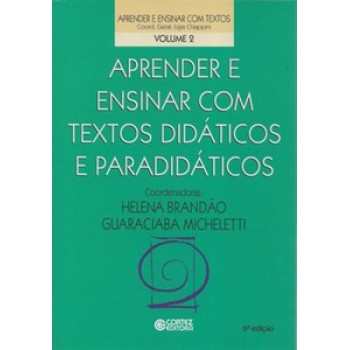 Aprender E Ensinar Com Textos Didáticos E Paradidáticos