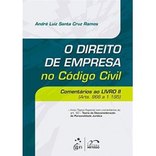 O Direito De Empresa No Código Civil - Comentários Ao Livro Ii (arts. 966 A 1.195)