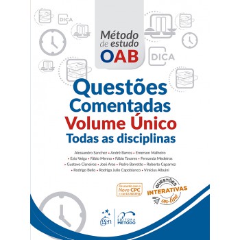 Série Método De Estudo Oab - Questões Comentadas - Volume único - Todas As Disciplinas