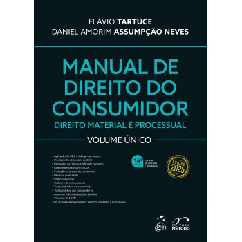 Manual De Direito Do Consumidor - Vol. único - 14ª Edição 2025
