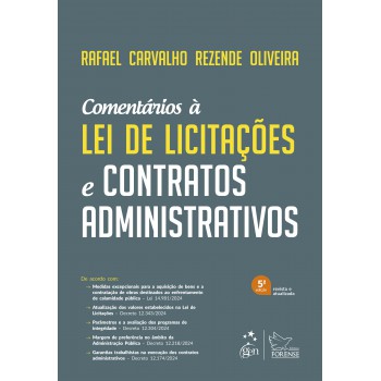 Comentários à Lei De Licitações E Contratos Administrativos - 5ª Edição 2025