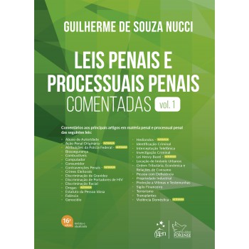 Leis Penais E Processuais Penais Comentadas - Vol.1 - 16ª Edição 2025