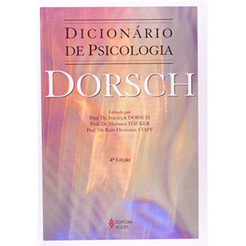 Dicionário De Psicologia Dorsch.