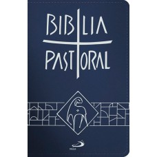 Bíblia Pastoral - Média - Zíper: Azul