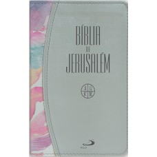Bíblia De Jerusalém - Média / Zíper - Cinza