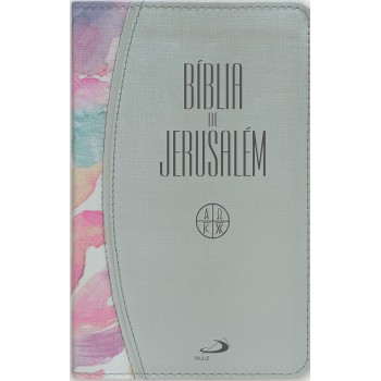 Bíblia De Jerusalém - Média / Zíper - Cinza