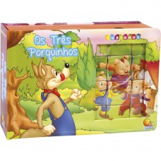 Cubinhos Em Quebra-cabeças: Três Porquinhos, Os