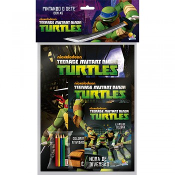 Pintando O Sete Com...ninja Turtles - Kit C/03 Und.