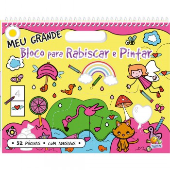 Meu Grande Bloco Para Rabiscar E Pintar: Rosa