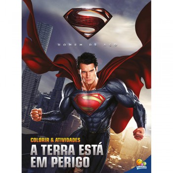 Colorir E Ativi. - Homem De Aço:terra Está...