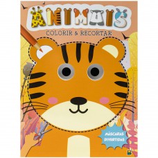 Máscaras Divertidas - Colorir & Recortar: Animais