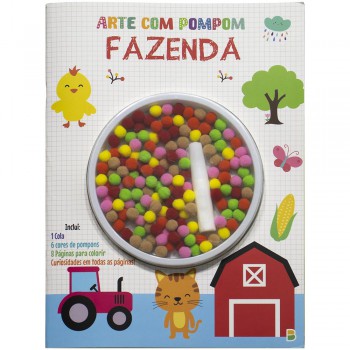 Arte Com Pompom! Livro Divertido: Fazenda