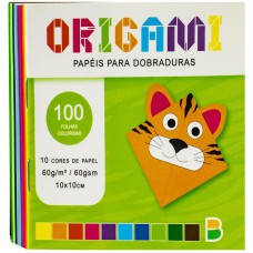 Origami Papéis Para Dobradura (100 Folhas) 10x10cm